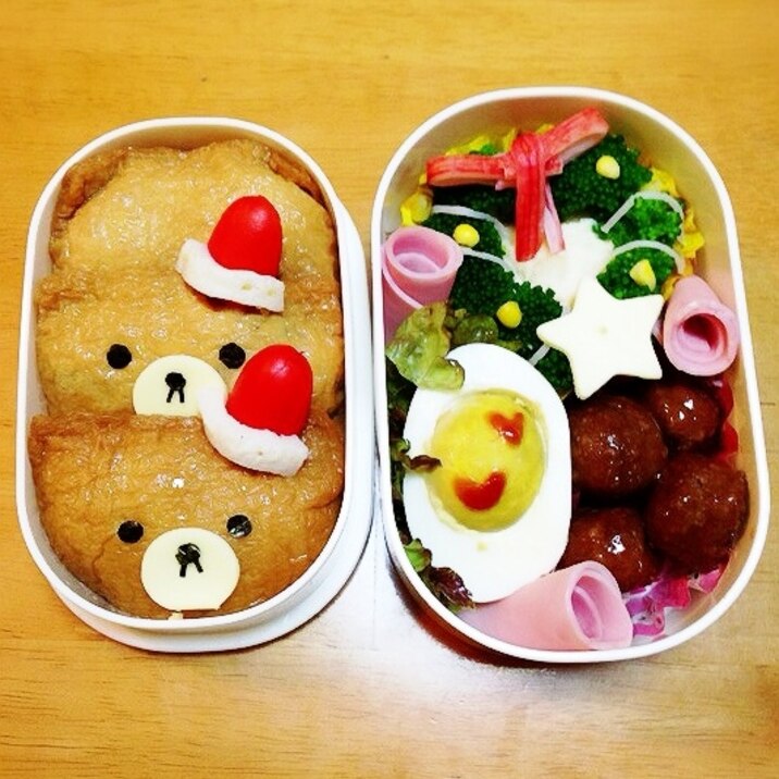 クリスマスのキャラ弁！ブロッコリーで簡単リース